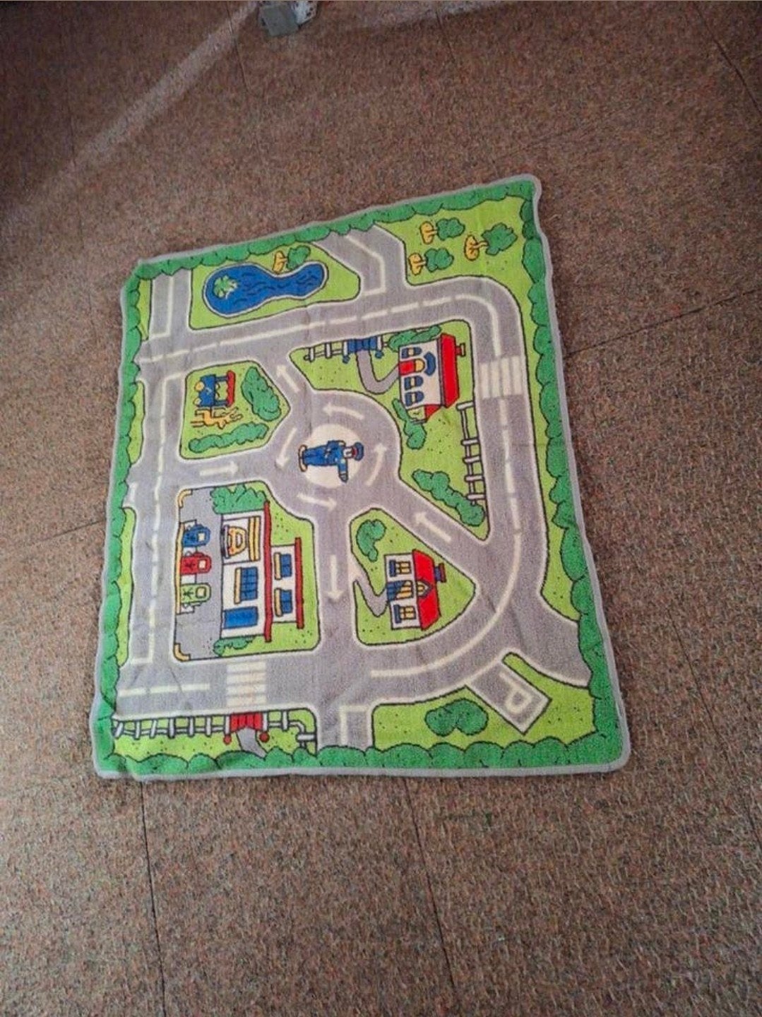 Speelkleed met wegen en gebouwen, Ophalen of Verzenden, Gebruikt