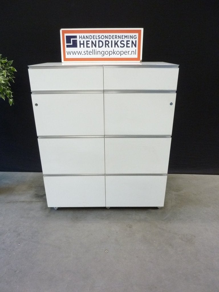 Zware verrijdbare ladekast / schoenenkast 8 lades dosierkast, Gebruikt, 5 laden of meer, 50 tot 100 cm, Modern