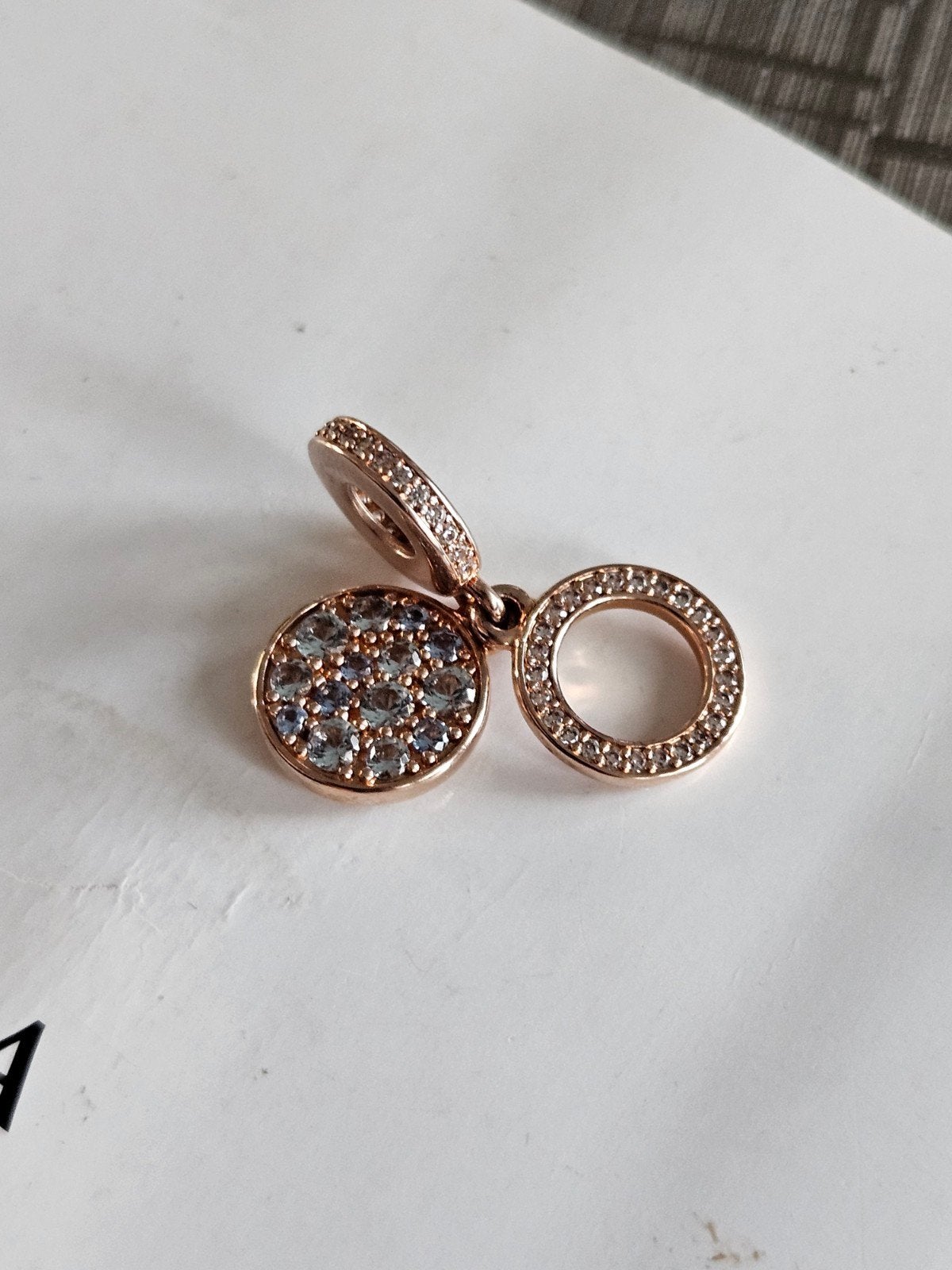 Pandora rosé gouden hanger, Ophalen of Verzenden, Zo goed als nieuw, Goud, Pandora
