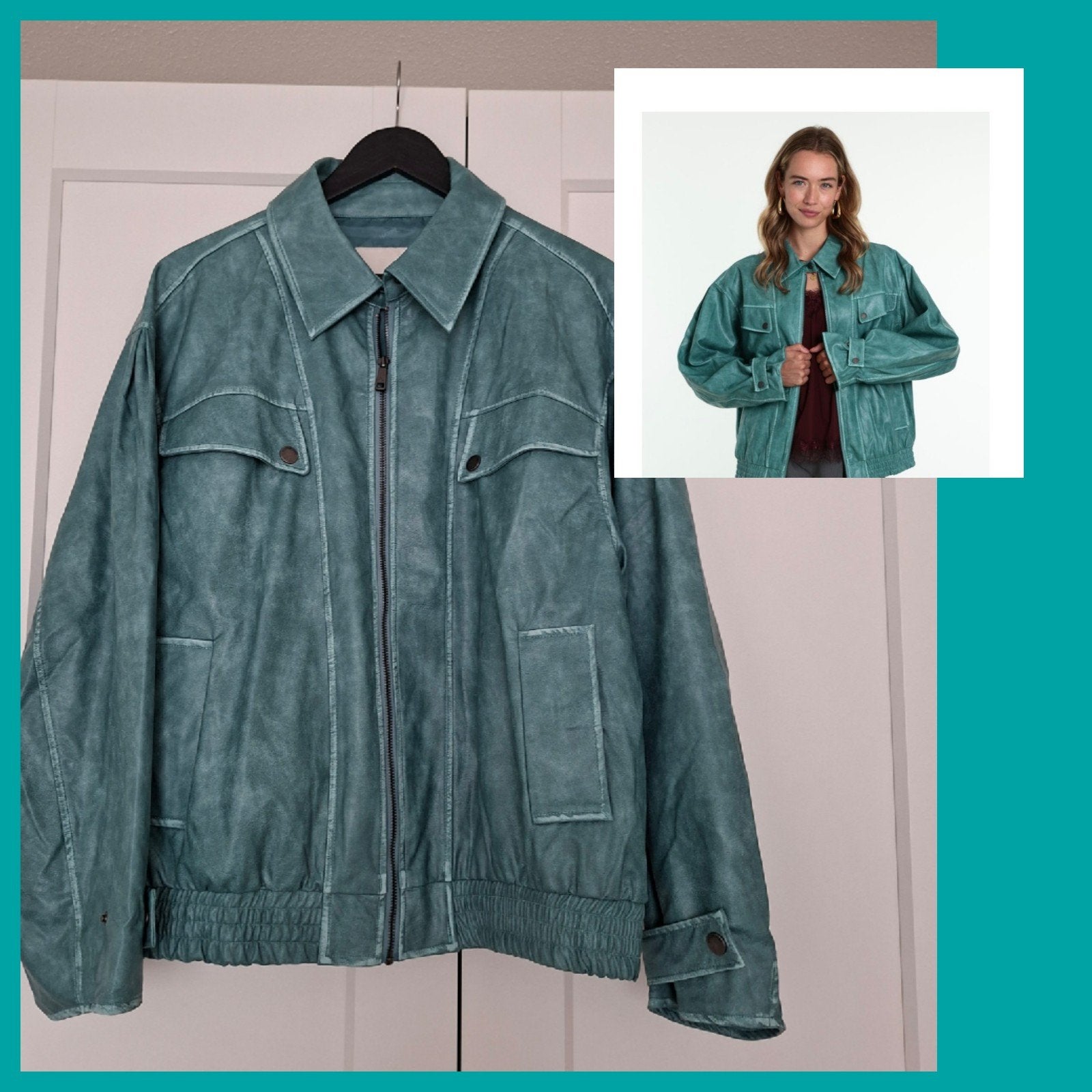 Harper and yve oversized bomberjasje ( prijs incl.verzenden), Kleding | Dames, Maat 38/40 (M), Blauw, Nieuw, Ophalen of Verzenden
