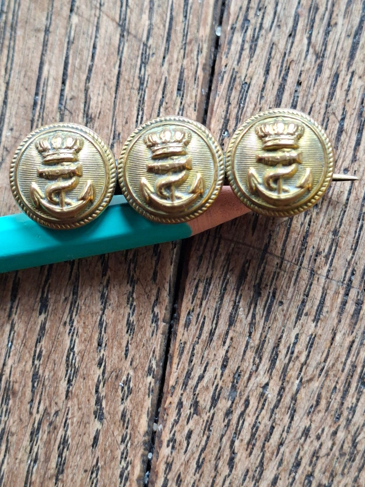 Marine broche gemaakt van knopen, Ophalen of Verzenden, Marine, Nederland, Embleem of Badge