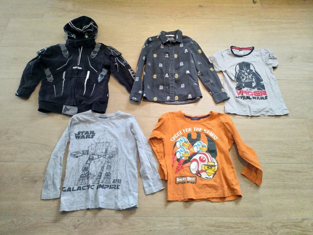 Star Wars kleding maat 128, 5 stuks, Ophalen of Verzenden, Zo goed als nieuw, Jongen, Trui of Vest