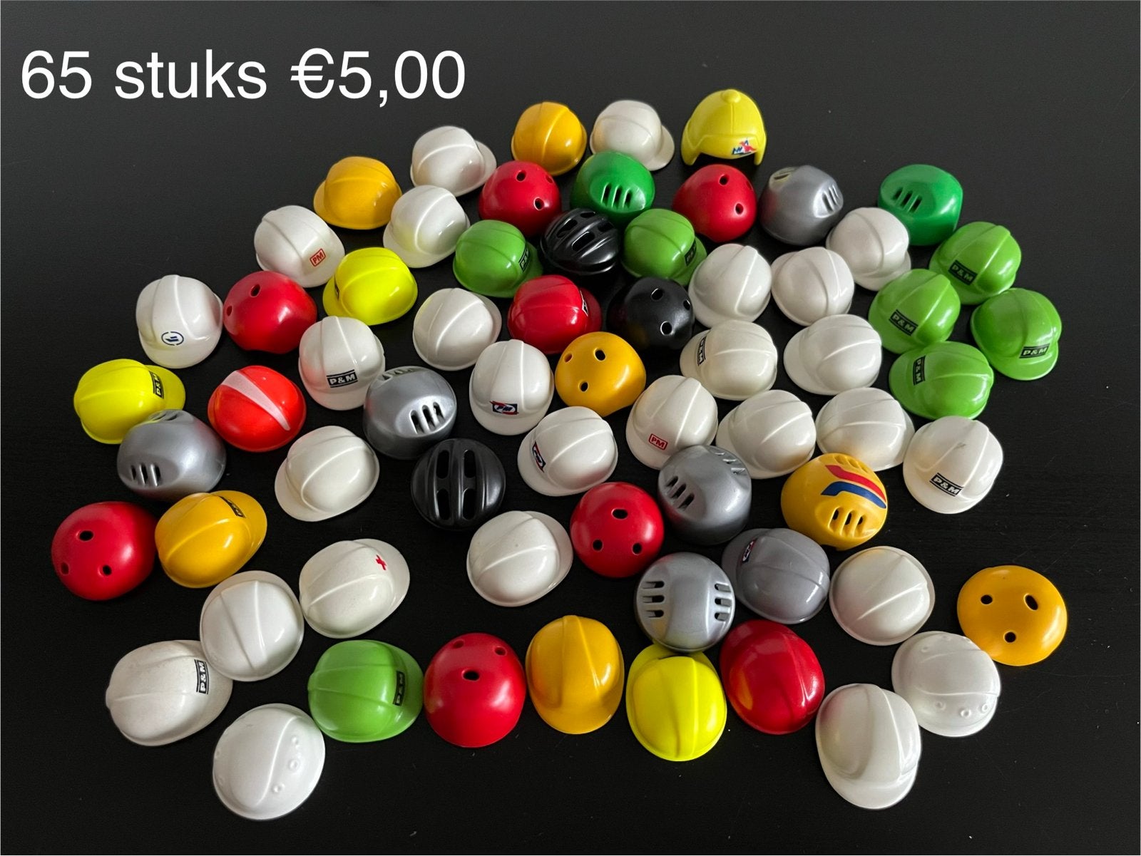 Playmobil onderdelen: veiligheids helm 65 stuks, Ophalen of Verzenden, Gebruikt, Losse onderdelen