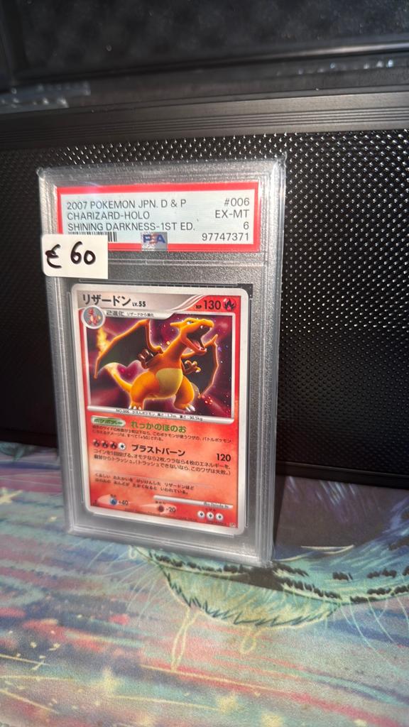 Charizard lv 55 psa 6 japans, Ophalen of Verzenden, Zo goed als nieuw