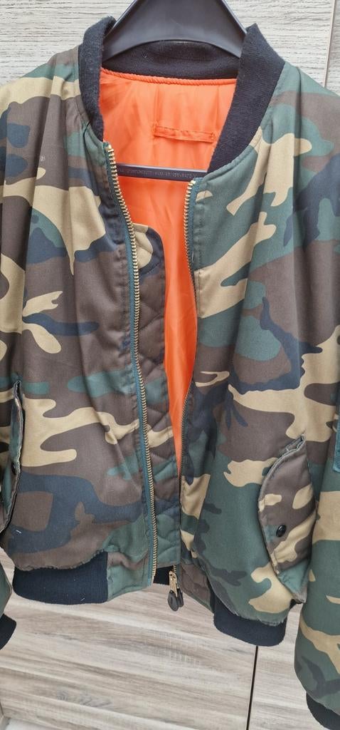 Camo bomberjack cammouflage bomber jack , maat L, Motoren, Ophalen of Verzenden, Tweedehands, Jas | textiel