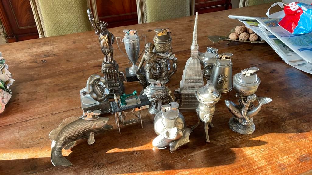 15 vintage tafelaanstekers. Verzameling., Gebruikt, Divers, Ophalen of Verzenden, Divers