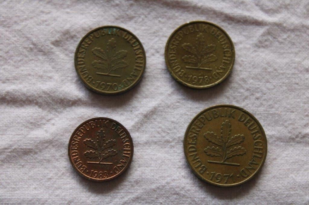 Duitsland, Germany - 4x munten uit de periode 1970 - 1983, Ophalen of Verzenden, Duitsland, Losse munt