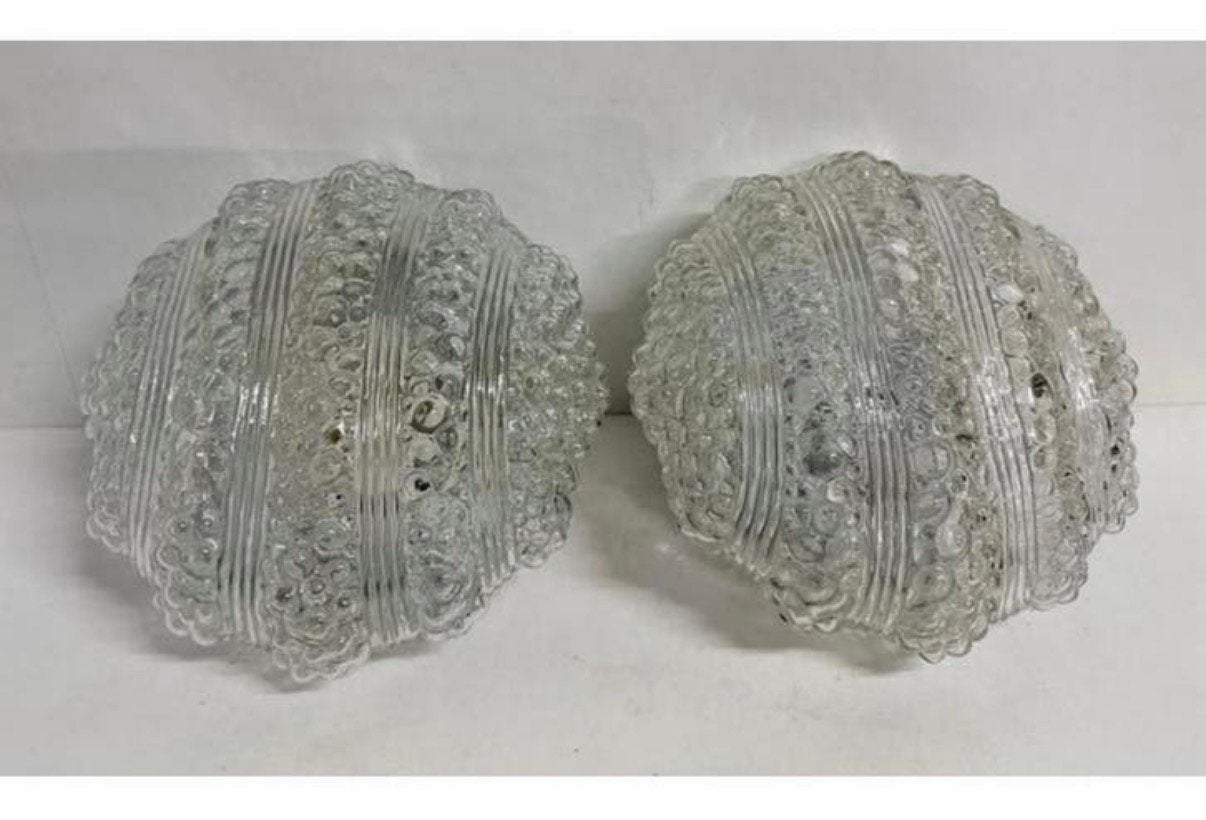 Vintage plafondlamp helder bubbels Helena Tynell Mid Century, Huis en Inrichting, Lampen | Plafondlampen, 21 cm, Helena Tynell