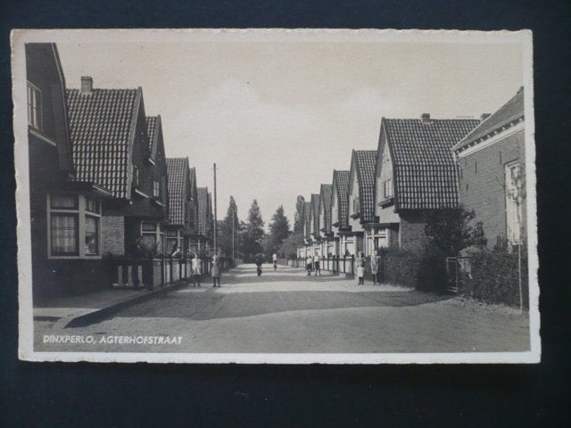 fotokaart dixperlo panorama achterhofstraat gelopen 1937, Verzamelen, Ophalen of Verzenden, 1920 tot 1940, Gelopen, Gelderland