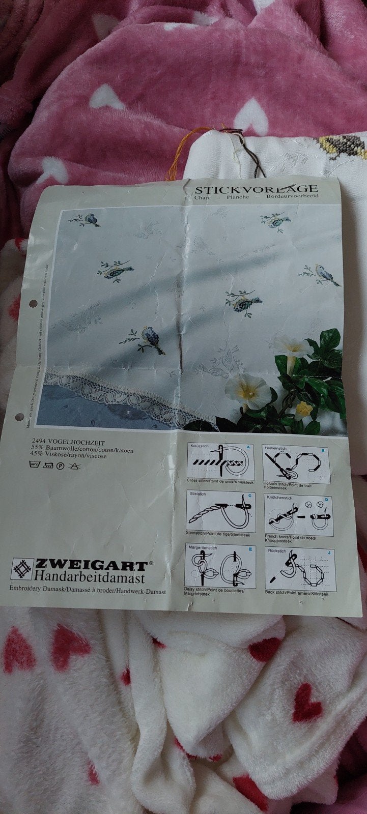 ZWEIGARD BORDUURPAKKET TAFELLAKEN MET DMC, Ophalen of Verzenden, Nieuw, Borduurpakket