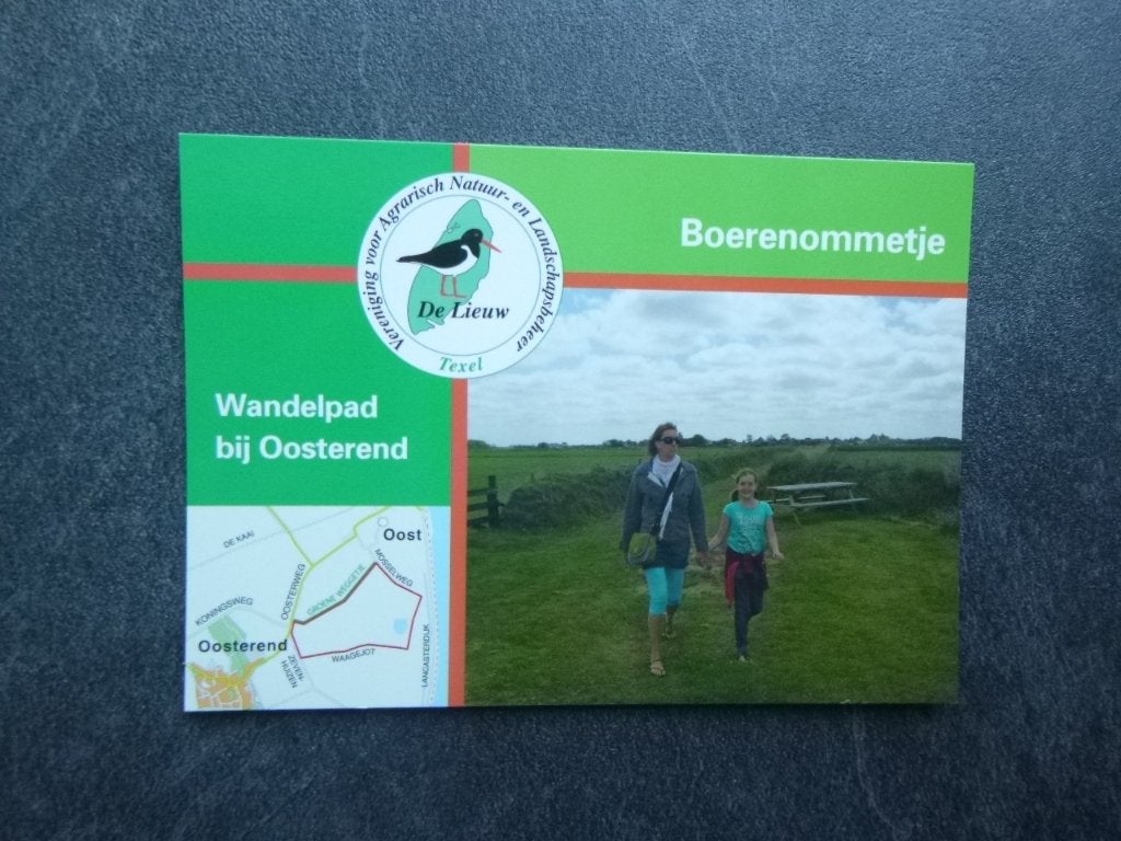 Wandelpad bij Oosterend, Texel  de Lieuw boerenommetje, Verzenden, 1980 tot heden, Ongelopen, Waddeneilanden