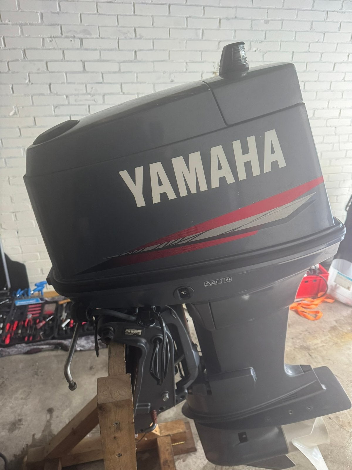 Yahama 75pk autolube, Ophalen, Zo goed als nieuw, 30 pk of meer, Elektrische start