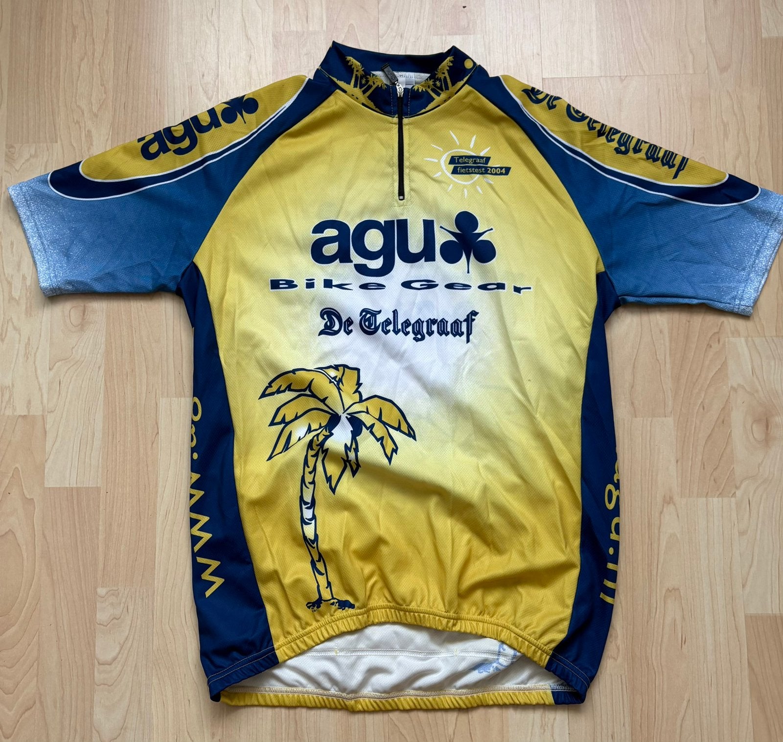 Telegraaf-AGU fiets shirt, Ophalen of Verzenden, Zo goed als nieuw, Bovenkleding