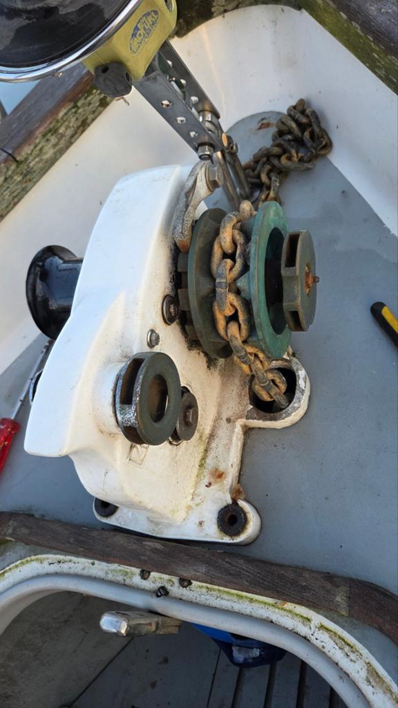 Gebruikte ankerlier met 50m 10mm ketting. Simpson Lawrence ., Watersport en Boten, Accessoires en Onderhoud, Ophalen of Verzenden
