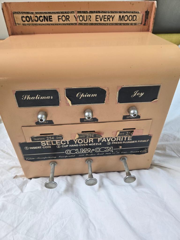 Vintage parfum vending machine, fifties, jaren 50, Ophalen of Verzenden, Parfumfles