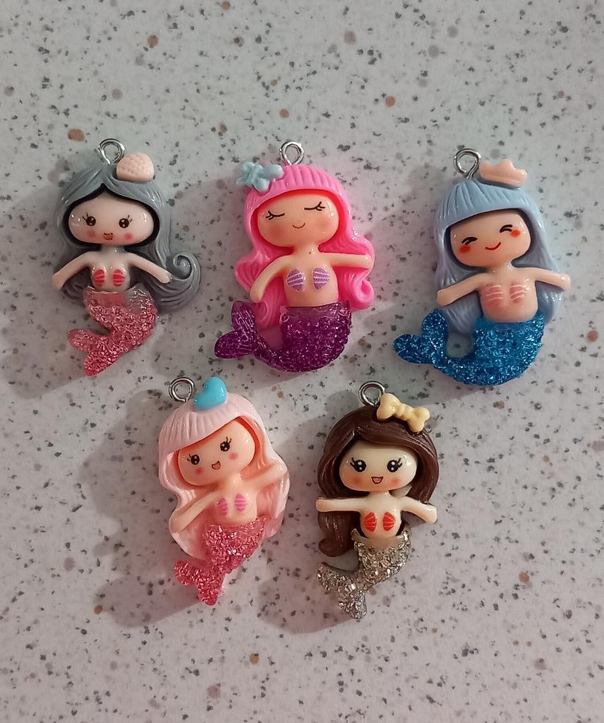 Zeemeermin glitter bedels, Ophalen of Verzenden, Nieuw, Bedel