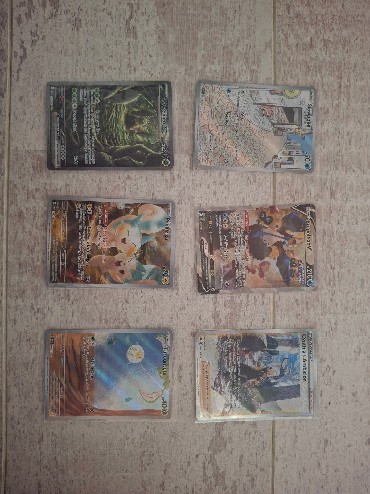 6 zeldzame Pokémon kaarten - Slowpoke, Empoleon V, ect....., Ophalen of Verzenden, Zo goed als nieuw, Meerdere kaarten, Foil
