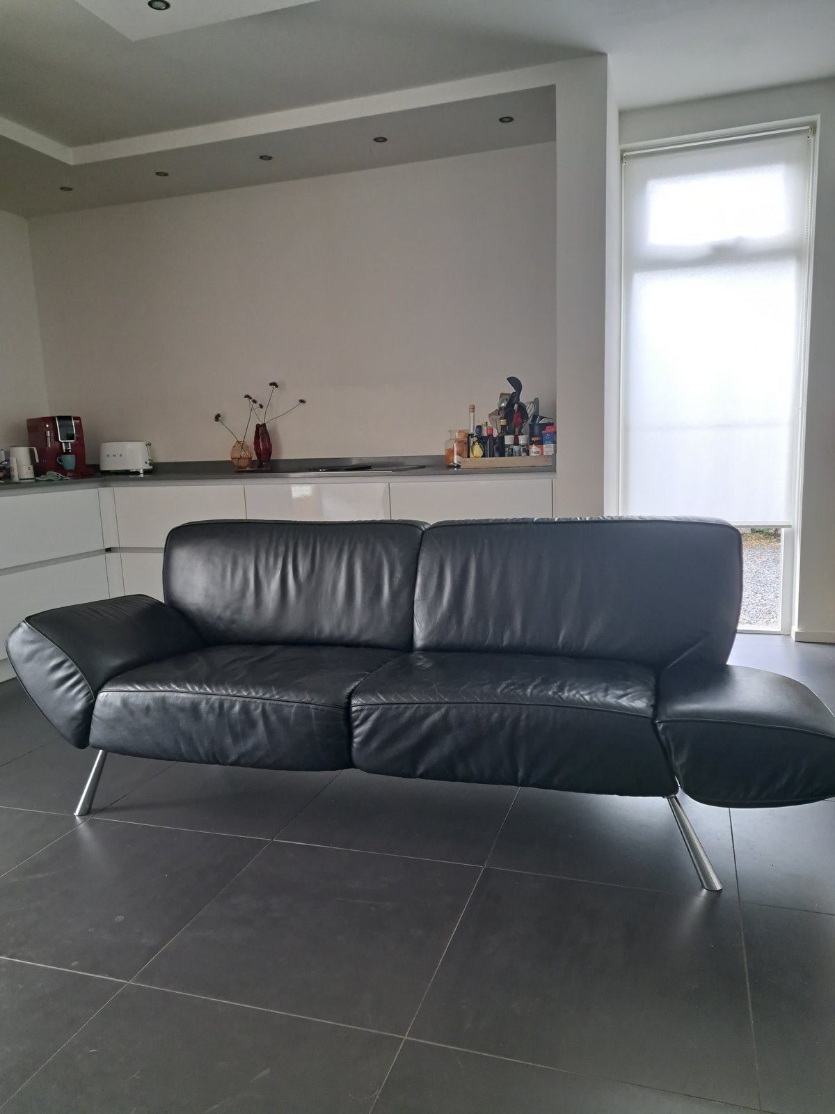 Leren bank Hummel International – Made in Germany, Huis en Inrichting, Banken | Sofa's en Chaises Longues, Ophalen, Gebruikt, Minder dan 75 cm