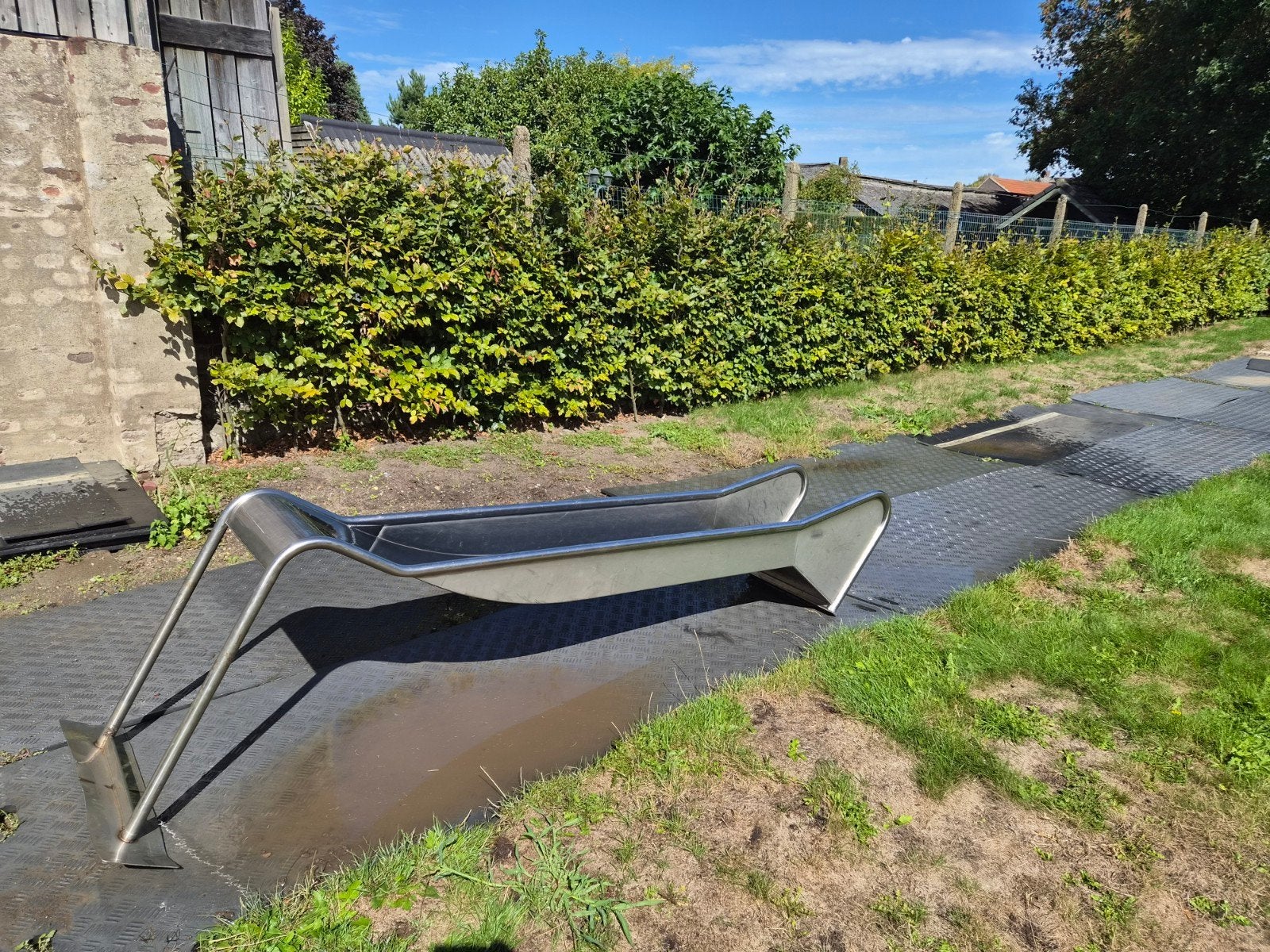 RVS Glijbaan - ca. 120cm hoog, Ophalen, Gebruikt