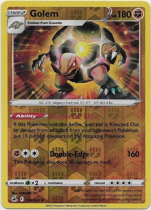 Fusion Strike,  Golem [reverse] 137/264, Ophalen of Verzenden, Nieuw, Losse kaart