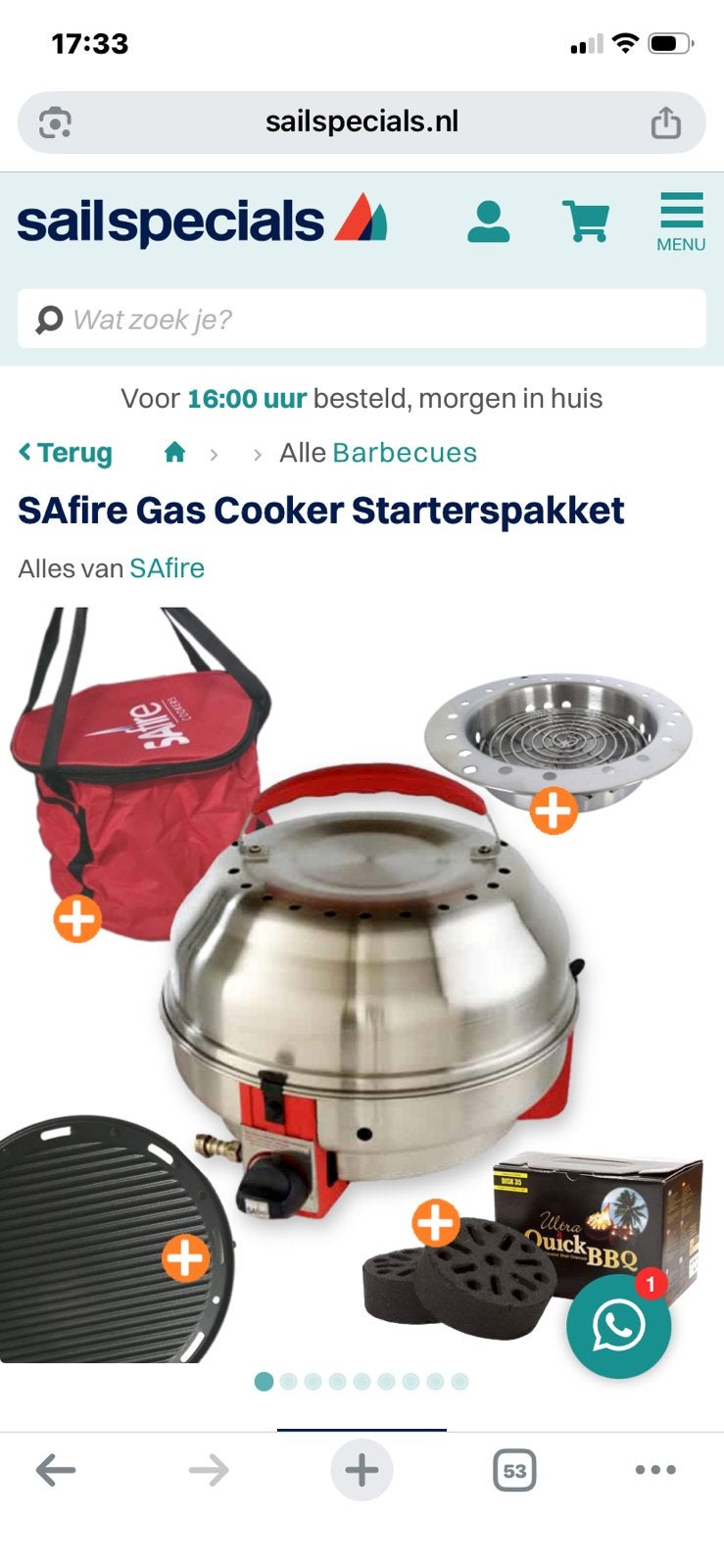SAfire Gas Cooker /bbq - Compleet & Veelzijdig, Ophalen, Zo goed als nieuw