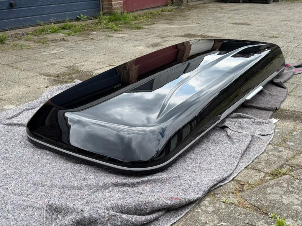 Volvo Travel Premier 430 dakkoffer skibox glossy black, Auto diversen, Dakkoffers, Zo goed als nieuw, Ophalen