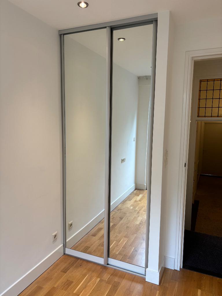 Spiegel inbouwkast met schuifdeuren, Ophalen, Gebruikt, 200 cm of meer, 50 tot 100 cm
