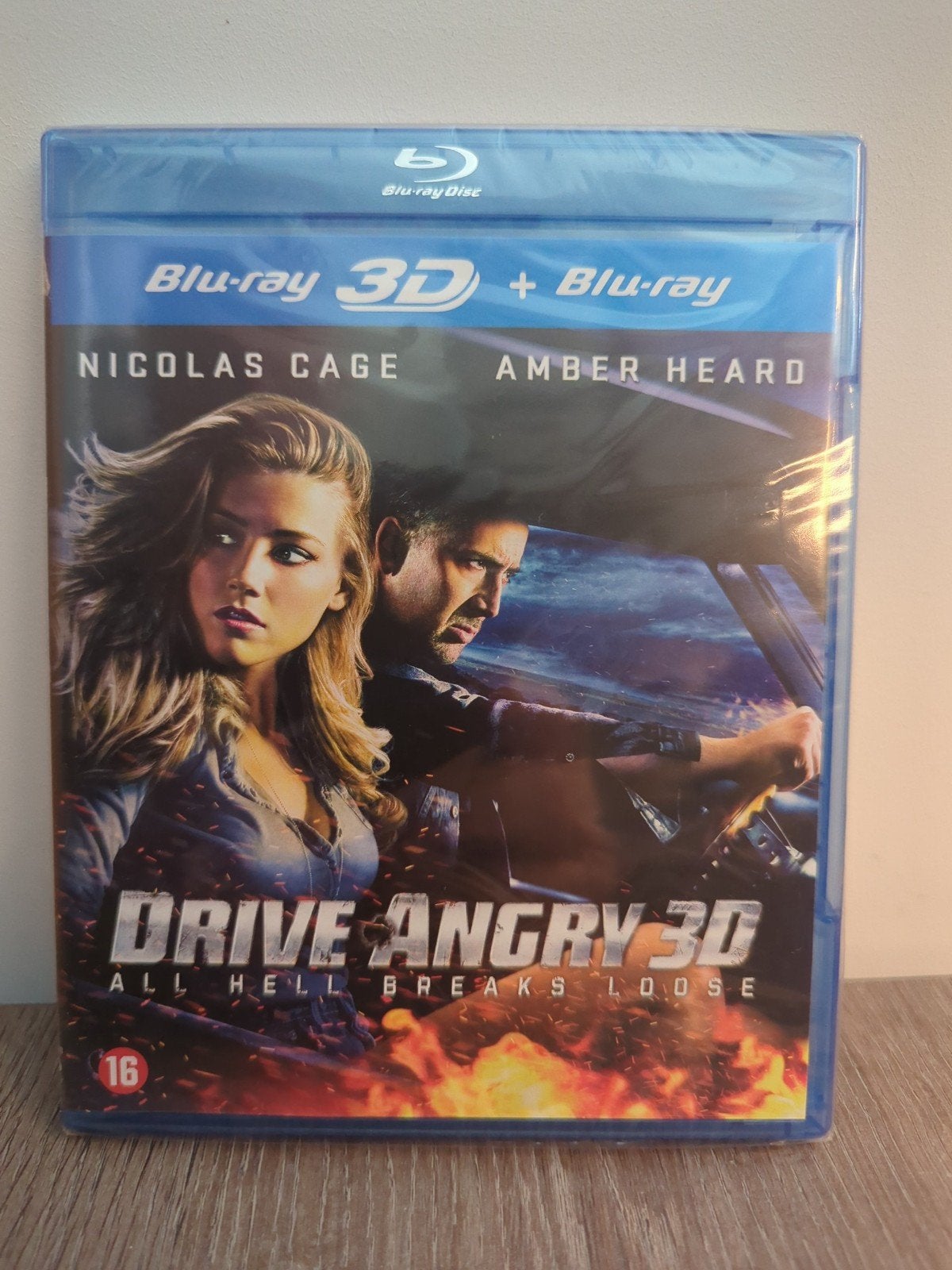 Drive Angry 3D Blu-ray - Nicolas Cage & Amber Heard, Vanaf 16 jaar, Nederlands, Film, Actie