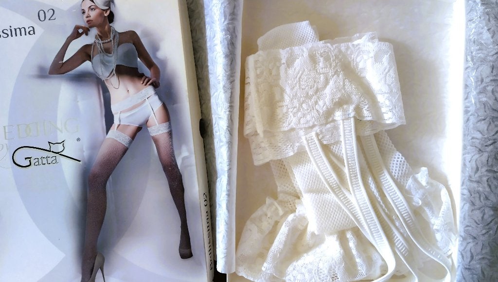 Gatta Jarretelle Panty, Bellisima, Small, Wit, Maat 36/38 (S), Wit, Nieuw, Ophalen of Verzenden