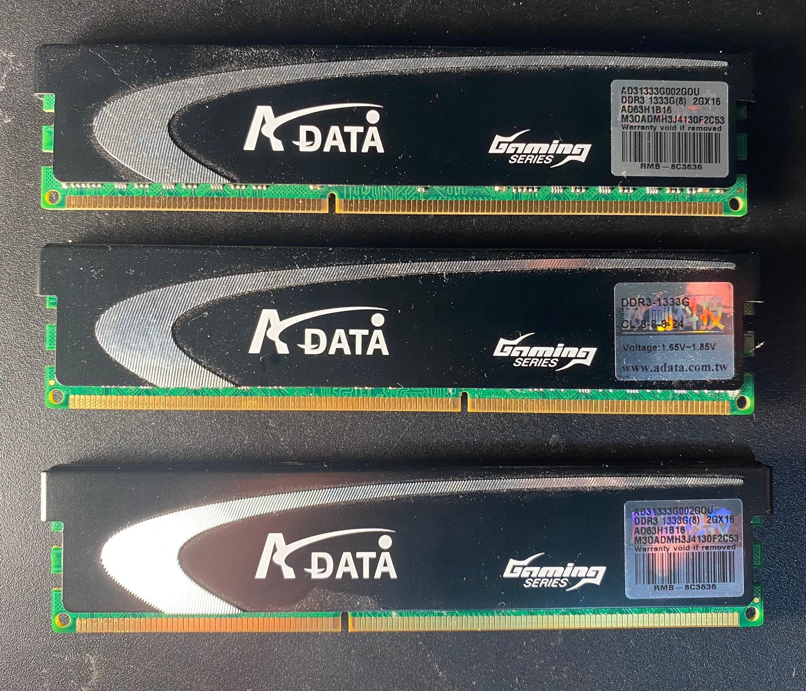6GB Adata Gaming DDR3 1333 3x2, Computers en Software, RAM geheugen, DDR3, Ophalen of Verzenden, Zo goed als nieuw, Desktop