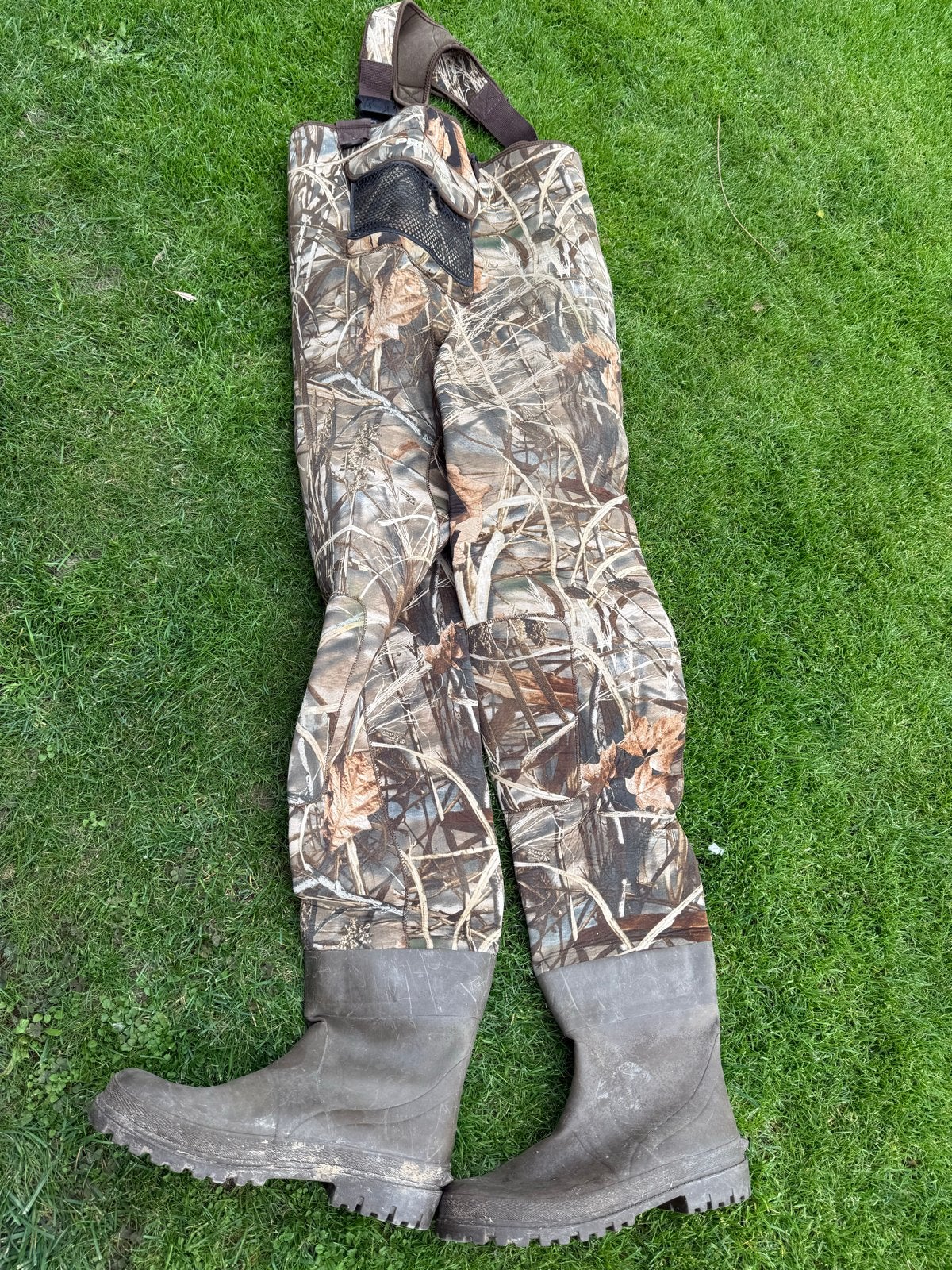 Camouflage waadpak met laarzen - Maat 46/47, Ophalen of Verzenden, Zo goed als nieuw, Overige typen