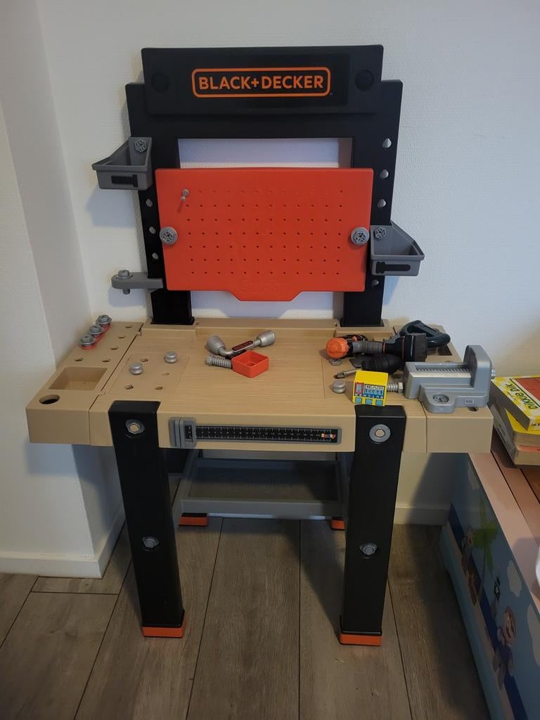 Black+Decker Speelgoed Werkbank met Accessoires, Ophalen, Gebruikt, Jongen of Meisje