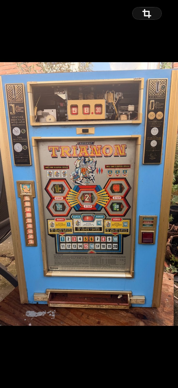 Vintage Rotomat TRIANON Gokautomaat – Jaren 70 – Retro, Verzamelen, Overige munten, Ophalen, Gebruikt