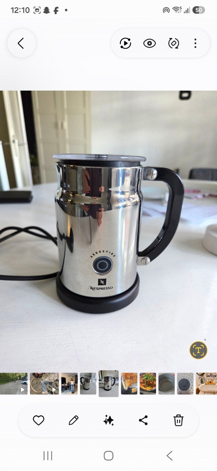 Nespresso melkopschuimer 1 keer gebruikt, Witgoed en Apparatuur, Ophalen, Zo goed als nieuw