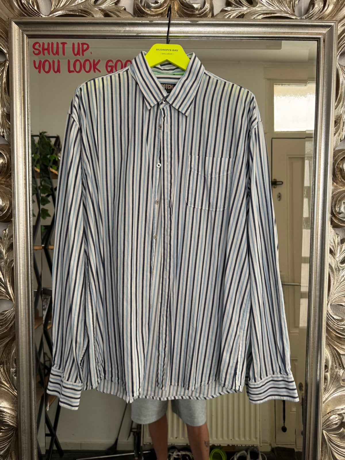 Scotch & Soda overhemd, Ophalen of Verzenden, Zo goed als nieuw, Blauw, Overige halswijdtes