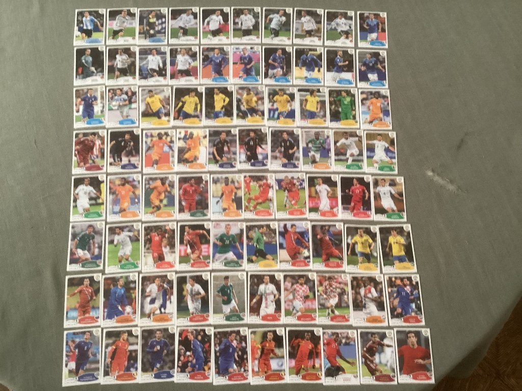 146 stickers Panini ROAD TO 2014 FIFA WORLD CUP BRASIL, Ophalen of Verzenden, Gebruikt