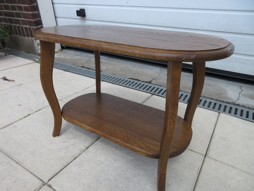 Ovale tafel ovaal eiken tafeltje bijzettafel, Ophalen