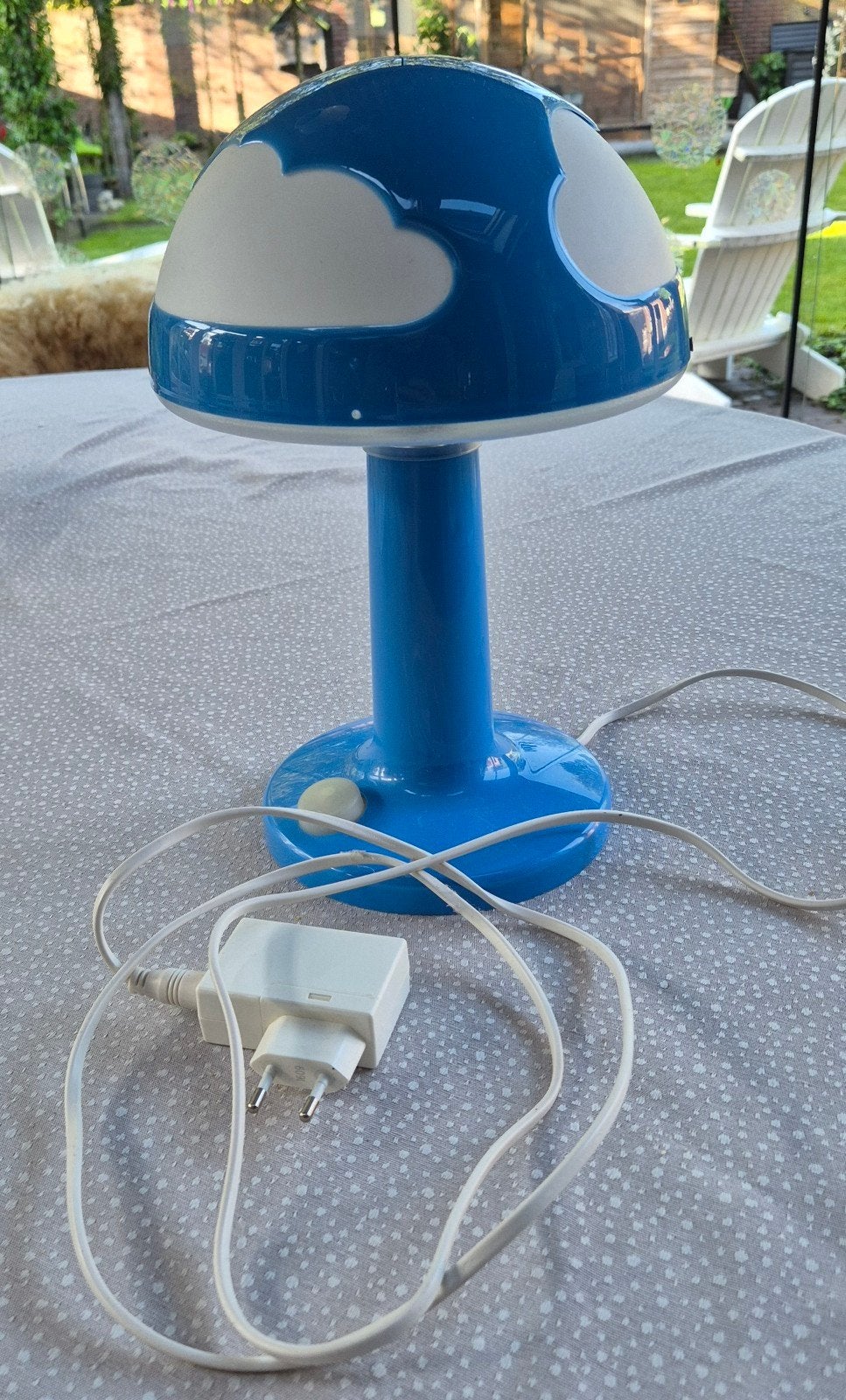 blauwe IKEA Skojig paddenstoel lamp, Huis en Inrichting, Ophalen, Zo goed als nieuw, IKEA