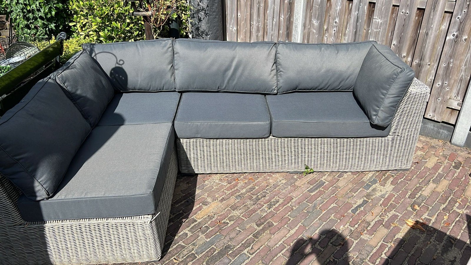 Kussens loungeset z.g.a.n., antraciet, maten in beschrijving, Ophalen, Overige materialen