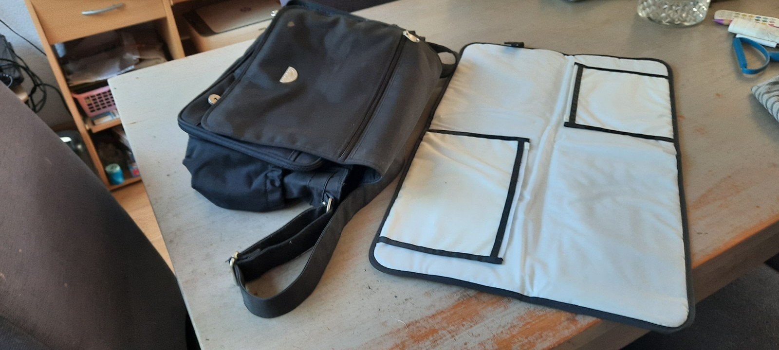 Luiertas met verschoningsmat, Ophalen of Verzenden, Gebruikt, Schoudertas