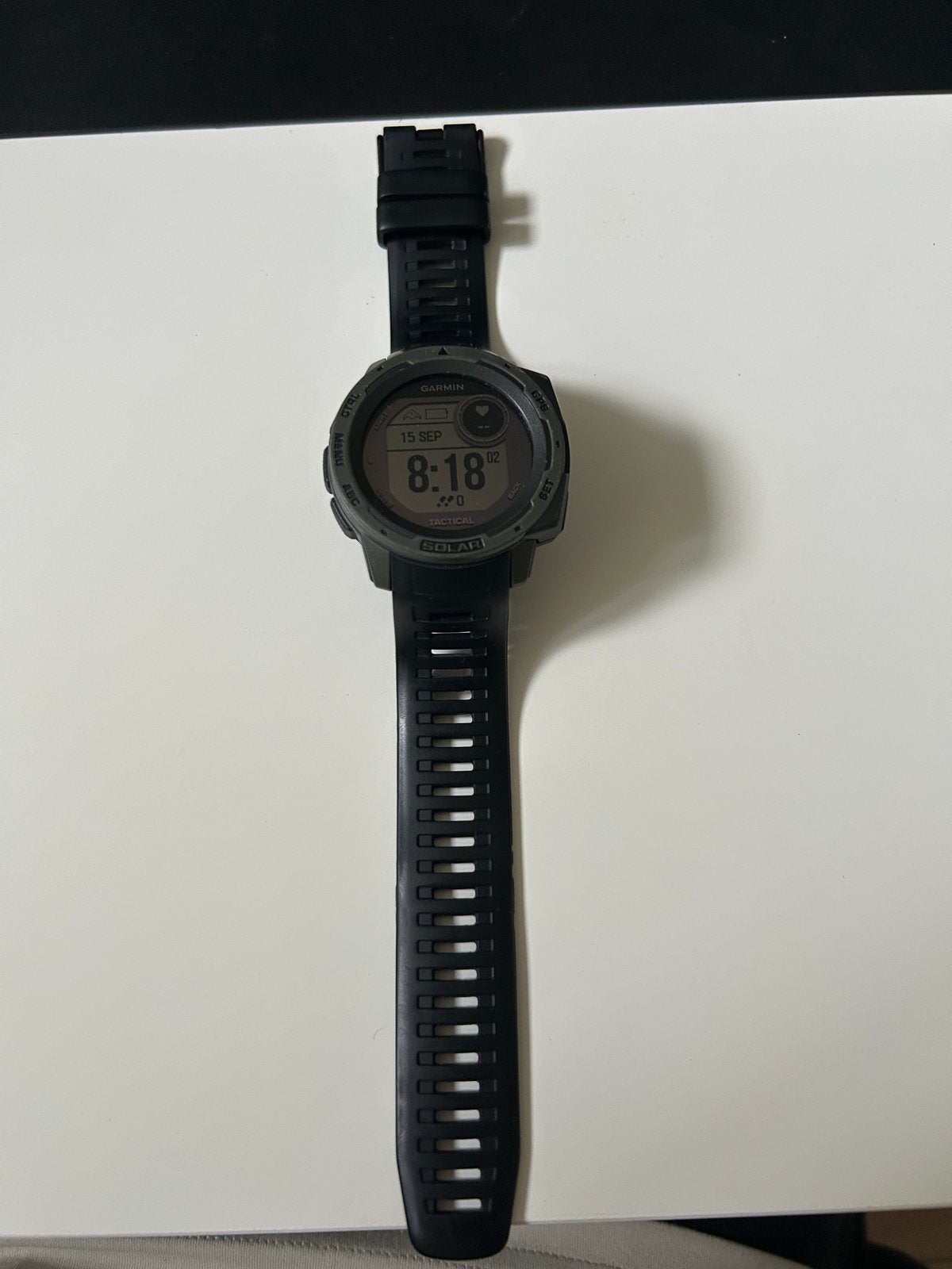 Garmin Instinct Solar Tactical Smartwatch Zwart, Sieraden, Tassen en Uiterlijk, Zwart, Ophalen of Verzenden, Waterdicht, Android