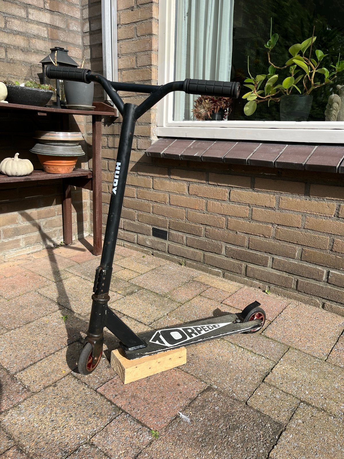 Zwarte stunt Step., Fietsen en Brommers, Ophalen of Verzenden, Gebruikt, Gewone step