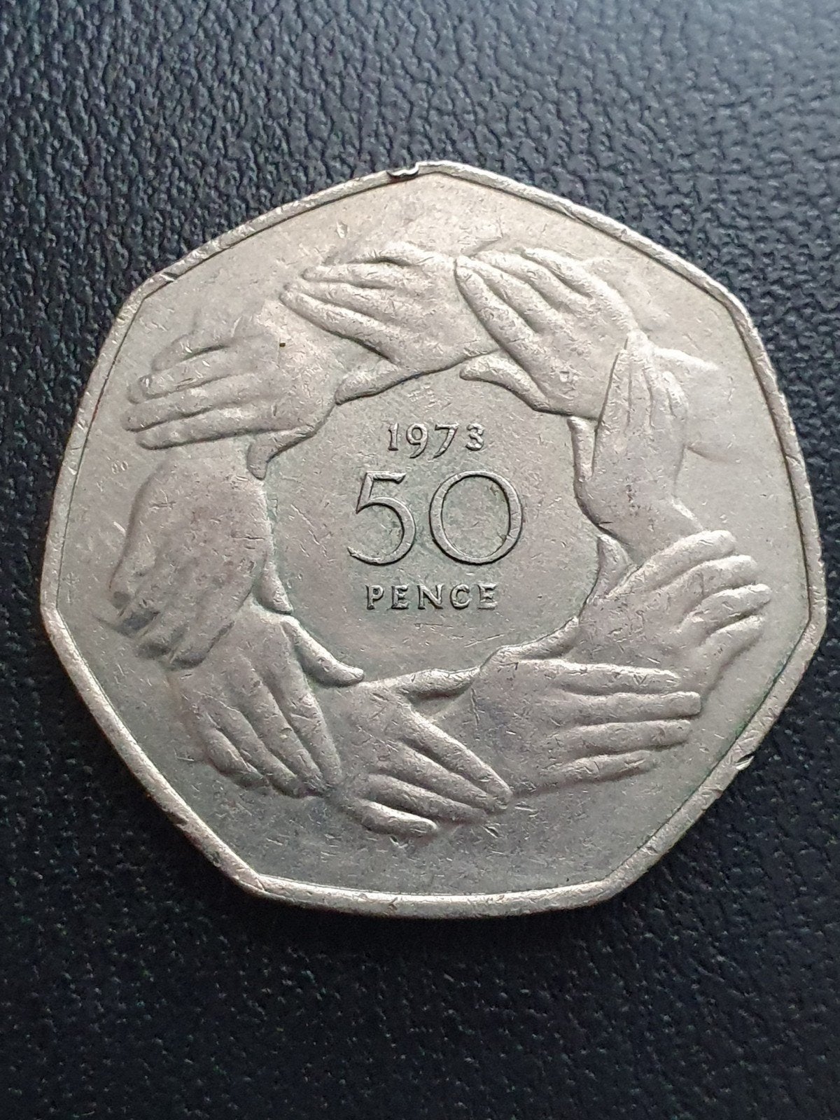 50 pence 1973 Engeland., Ophalen of Verzenden, Overige landen, Losse munt
