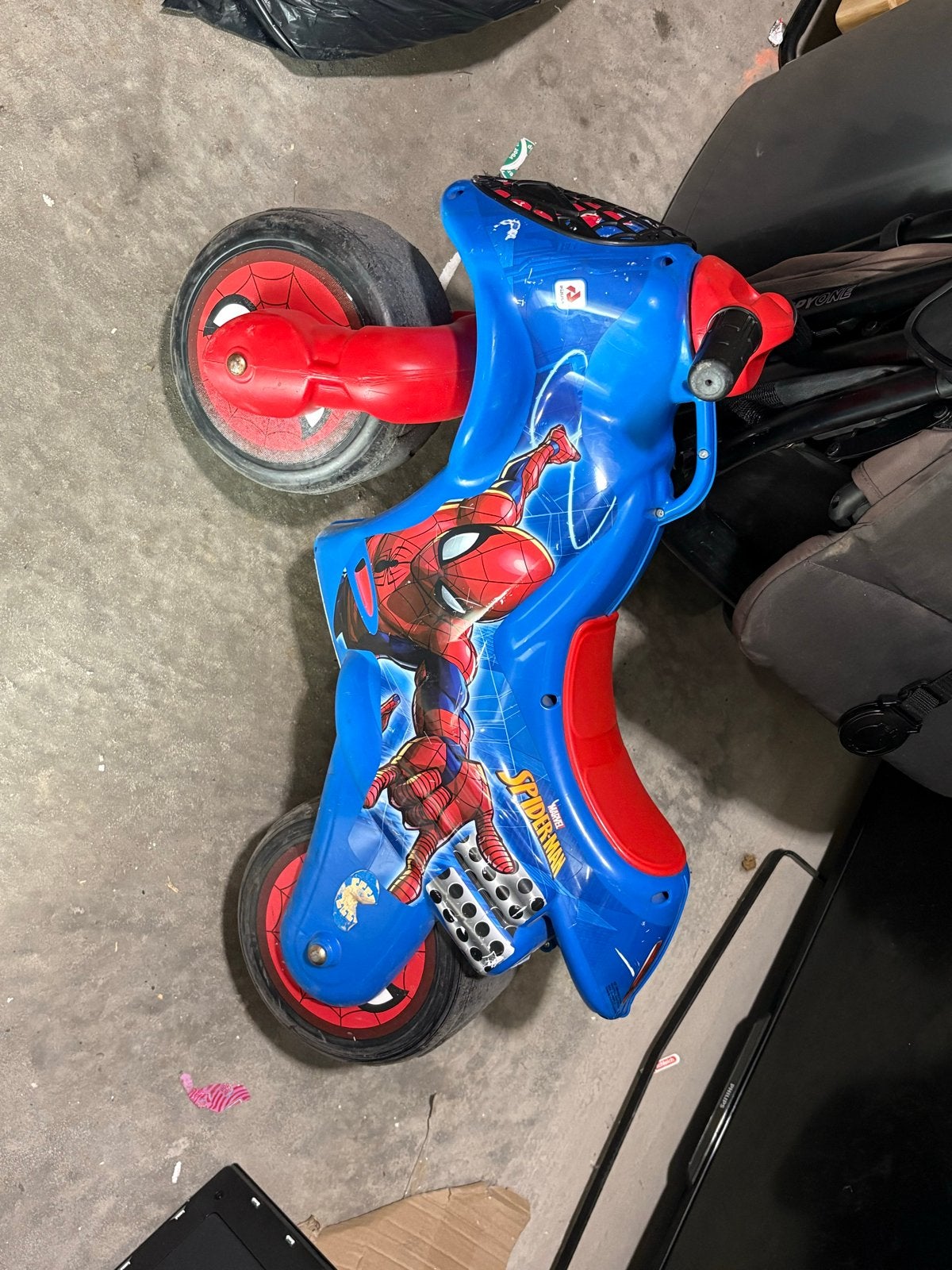 Spiderman Loopfiets - Blauw/Rood, Ophalen, Gebruikt, Loopfiets
