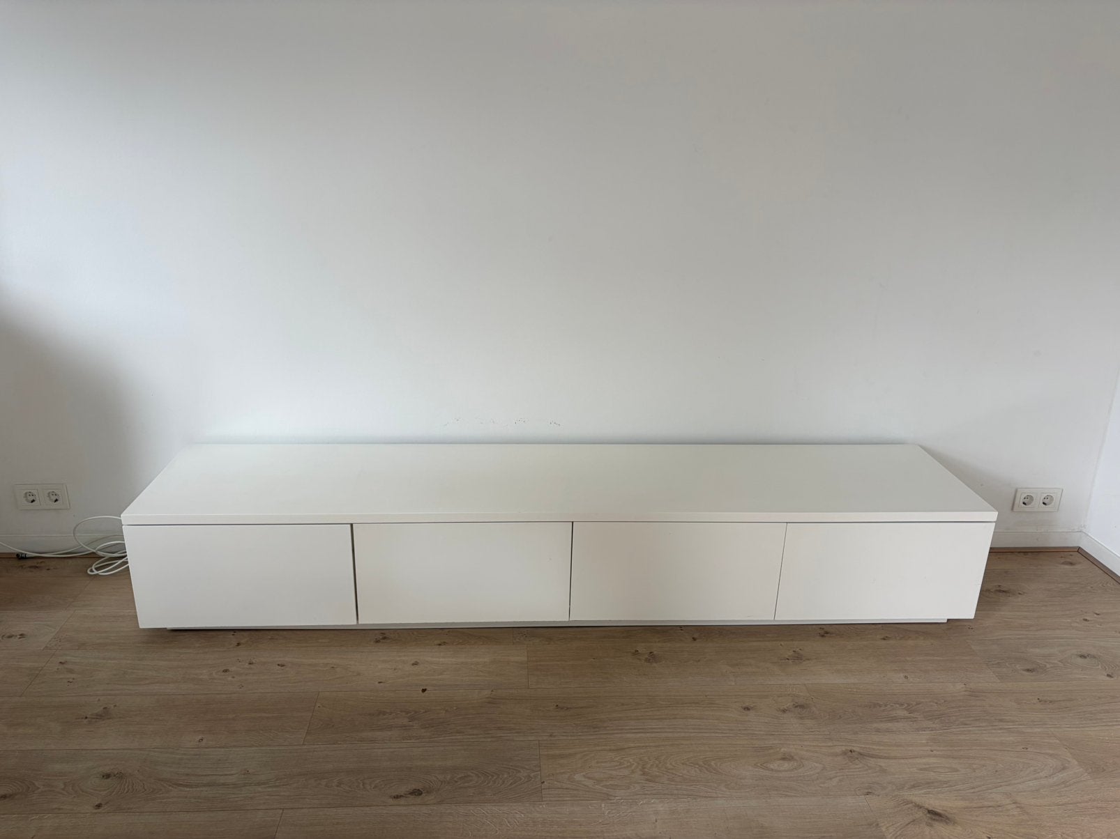 TV meubel 2.40x 50x40 hooggkans wit/off white, Ophalen, Zo goed als nieuw, Hout