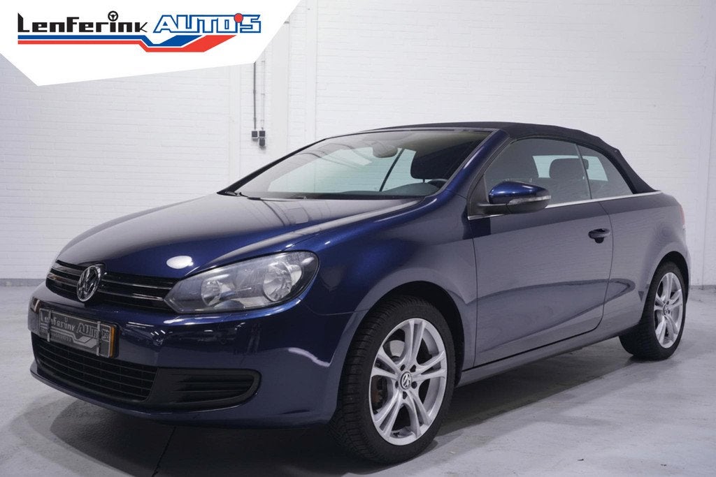 Volkswagen Golf Cabriolet 1.4 TSI comfort navigatie climate-, Euro 5, Stof, Gebruikt, Zwart