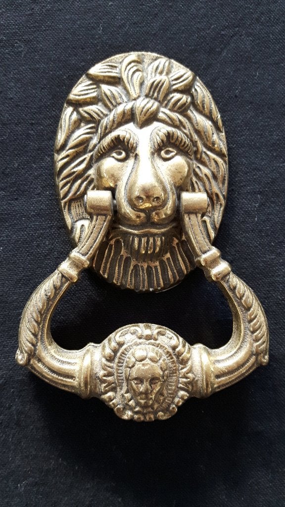 Antieke leeuwenkop deurklopper, Ophalen of Verzenden