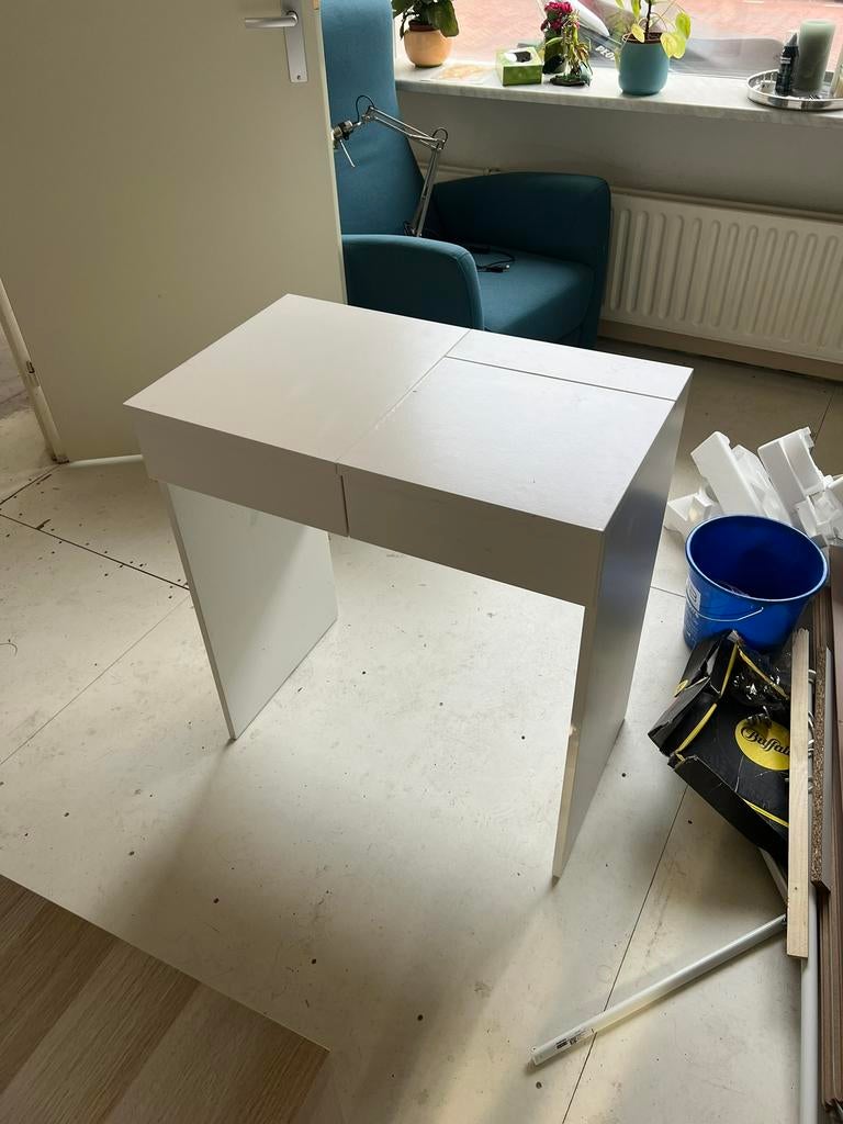 make up tafeltje, Huis en Inrichting, Tafels | Eettafels, Ophalen, Zo goed als nieuw, Rechthoekig, 50 tot 100 cm