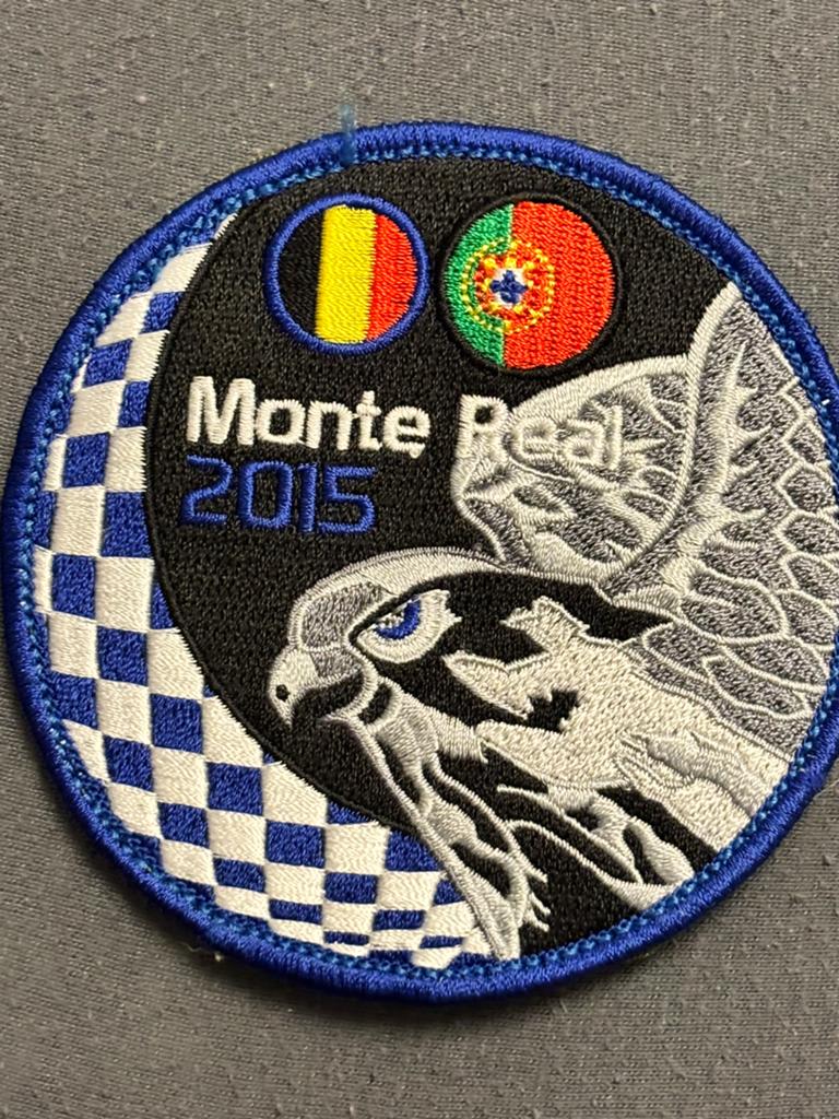 Swirl monte real 2015 F-16 belgian air force OCU, Verzenden, Nieuw, Patch, Badge of Embleem