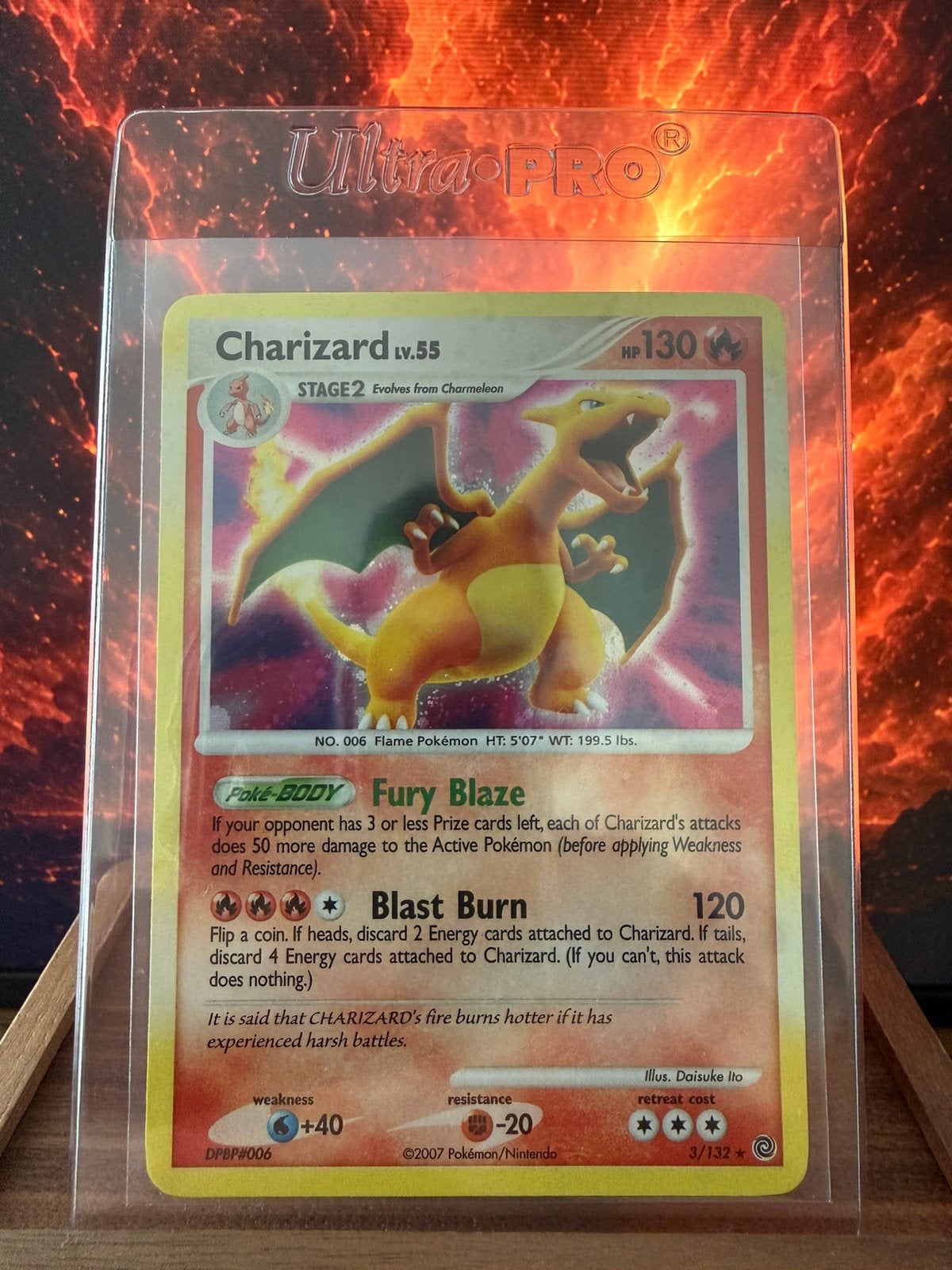 Charizard secret wonders holo bleed, Ophalen of Verzenden, Zo goed als nieuw